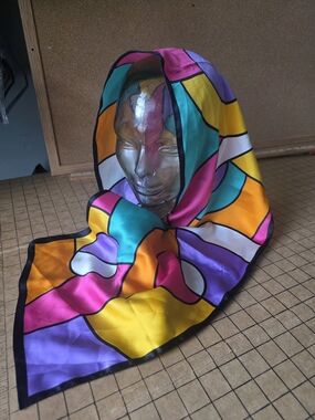 Echo Design Italy Vintage Scarf Virginia Slims Retro Geometric Print Colorblock
